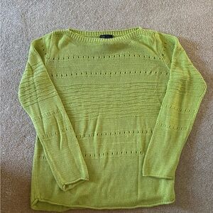 Grace Elements Lime Green Textured Sweater